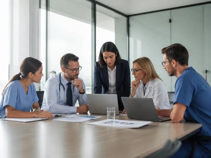 Equipo multidisciplinar de Primedica reunido en una sala de trabajo